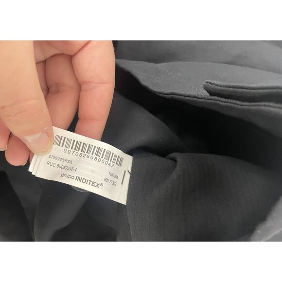 Zara Mens Overshirt Jacket L Black Relaxed Cotton Linen Collared 0706/280 NWT - Picture 8 of 16